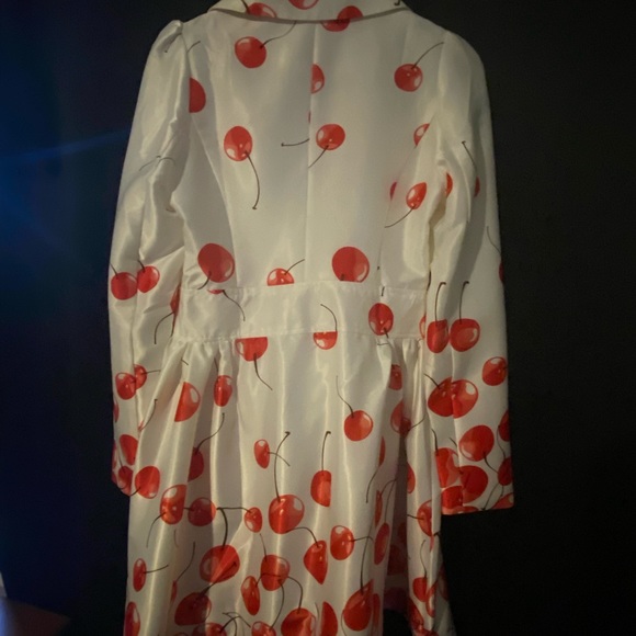 Blingor Cherry 🍒 print Pea Coat - Picture 5 of 5